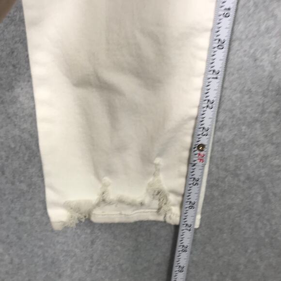 Jessica Simpson Jeans Size 26 Slim Straight Stretch Raw Frayed Hem Shark Bite - Picture 8 of 13